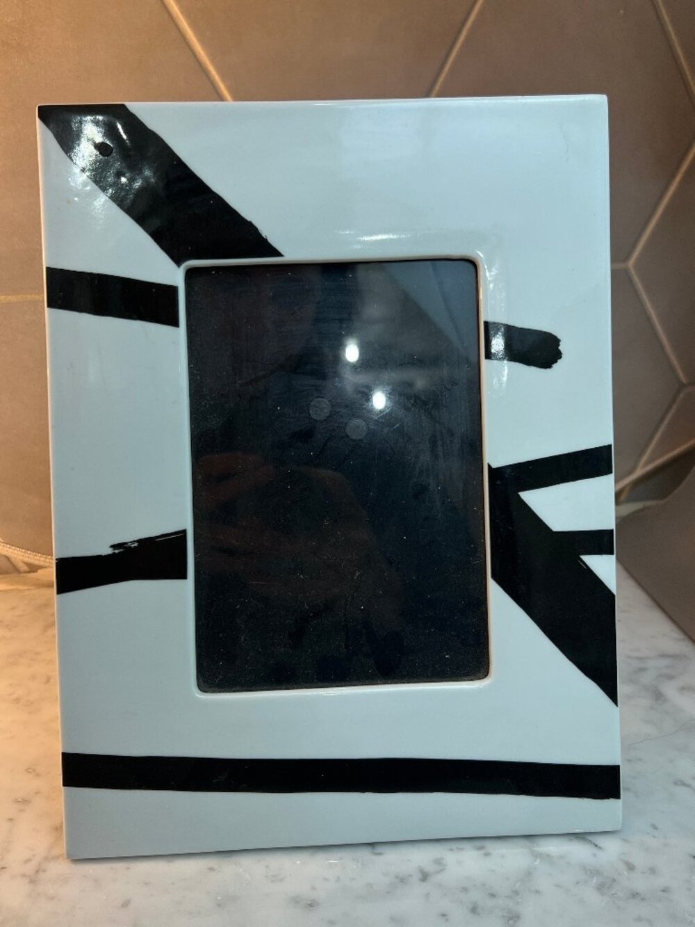 DKNY x Lenox Urban Graffiti picture frame, 5x7", black & white